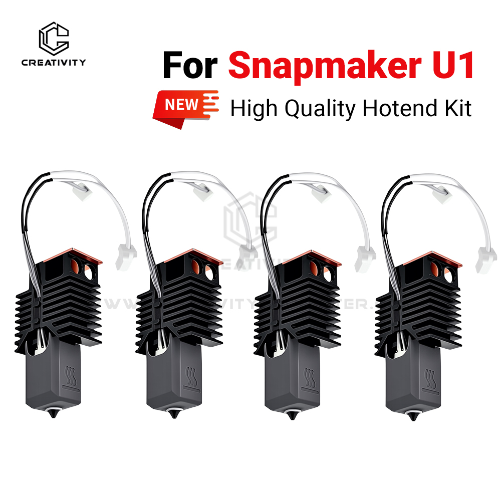 High Flow Ceramic Hotend - ชุดฮอตเอนด์ประกอบสำเร็จสำหรับ Snapmaker U1 ชุดบล็อกทำความร้อนเซรามิก ฮอตเอนด์ พร้อมปลั๊กเสียบใช้งานได้ทันที