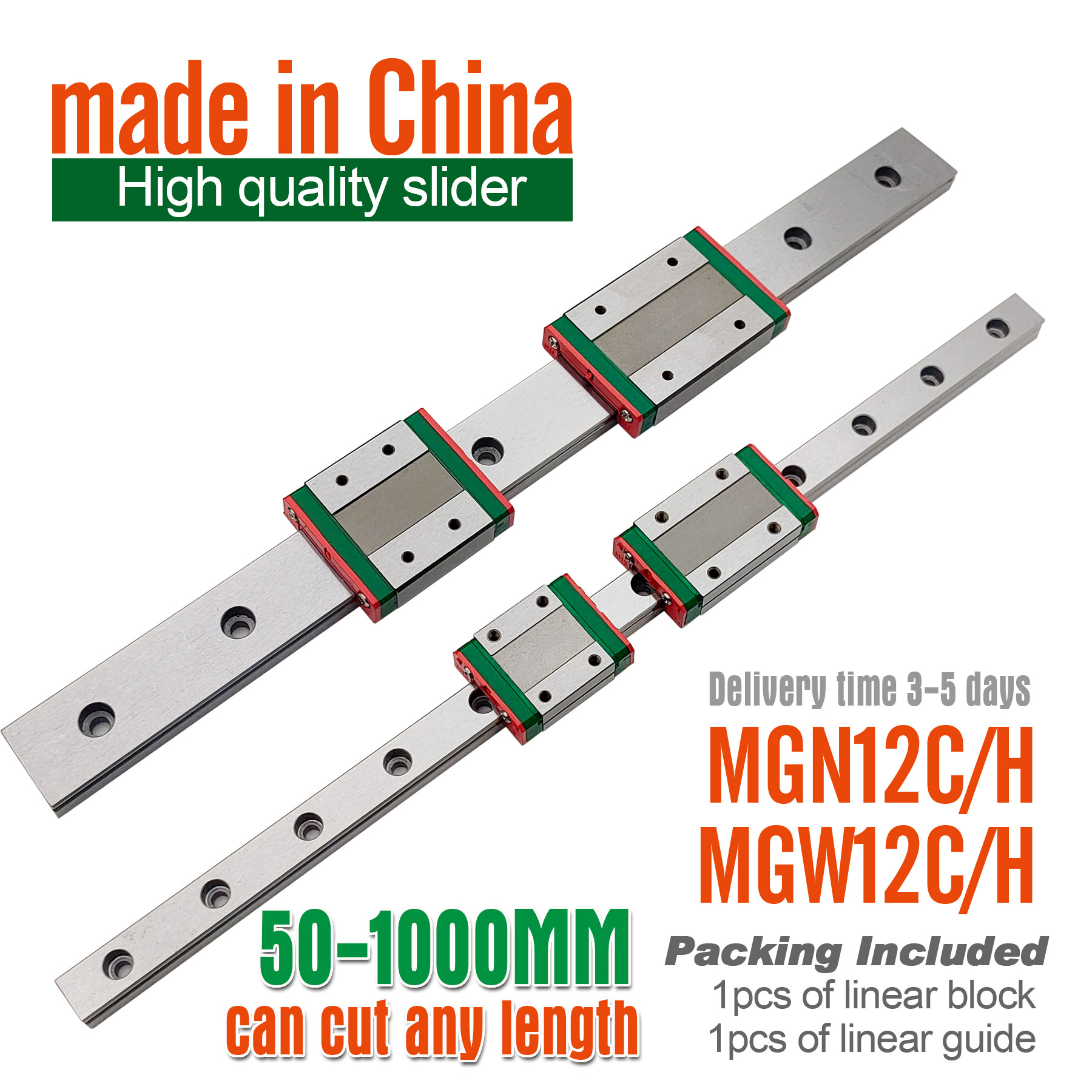 Linear Rail Mgn12H Set - MGN12H Linear Guide Slider 300มม.330มม.350 400มม.450มม.500มม.MGN12C