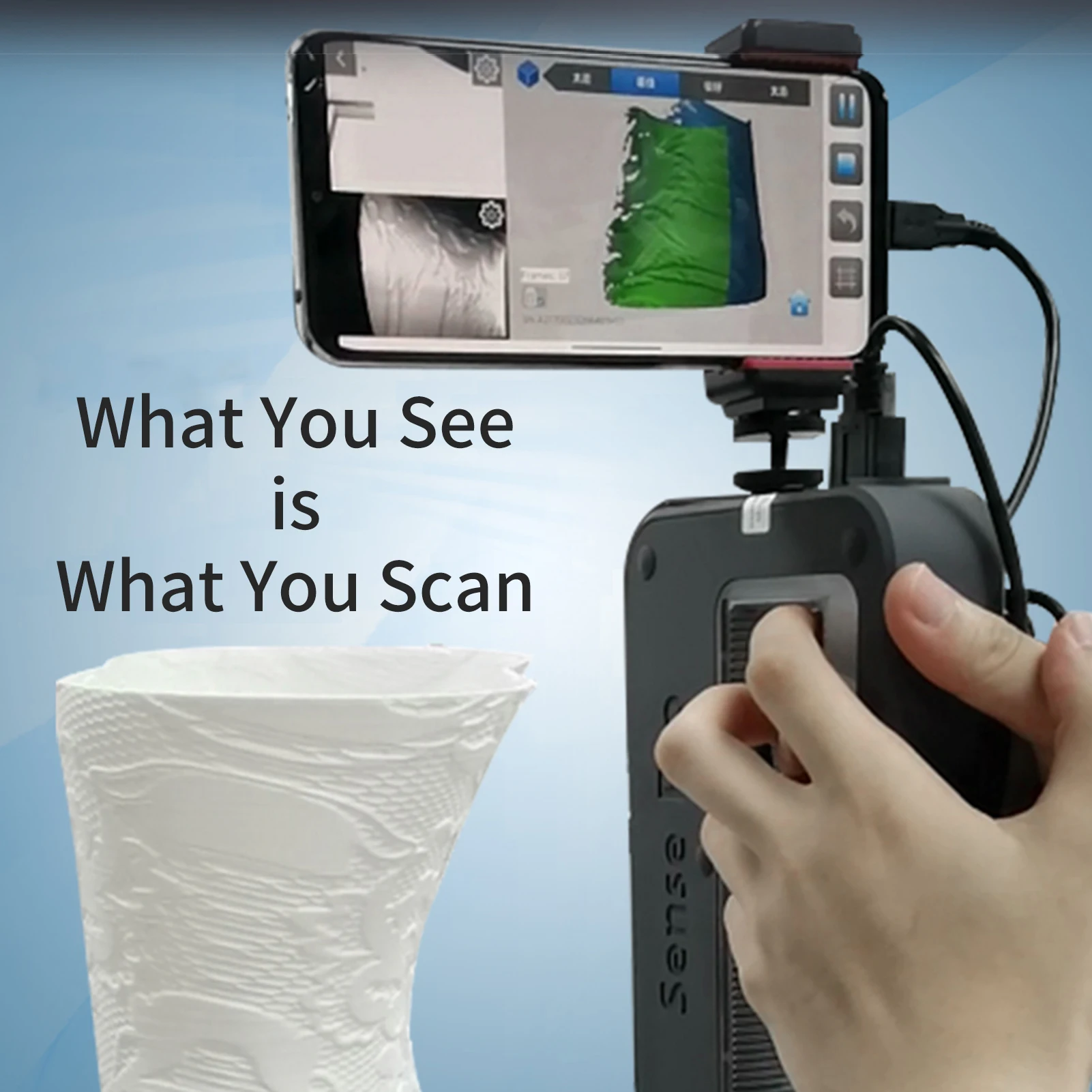 เครื่องสแกน 3 มิติแบบพกพา ความ - Handheld 3D Scanner High Precision บทวิจารณ์และราคา